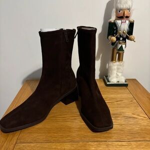 & Other Stories Chocolate Heeled Boots